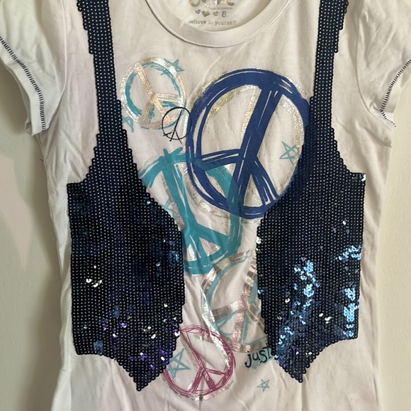 Justice sequined T shirt and skirt - Picture 9 of 12